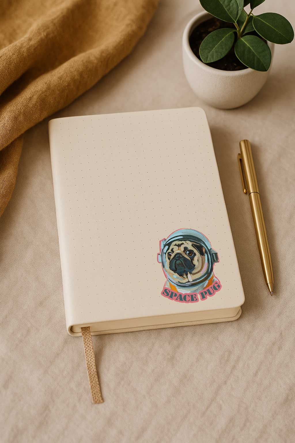 Clipart, Space Pug, with and without saying, Instant Download