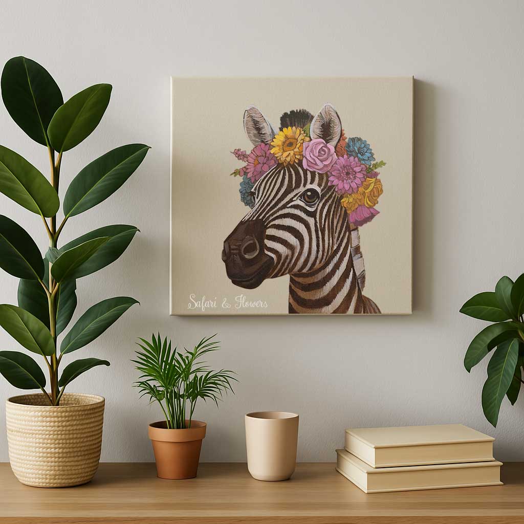 Clipart, Flower Child Zebra, Instant Download