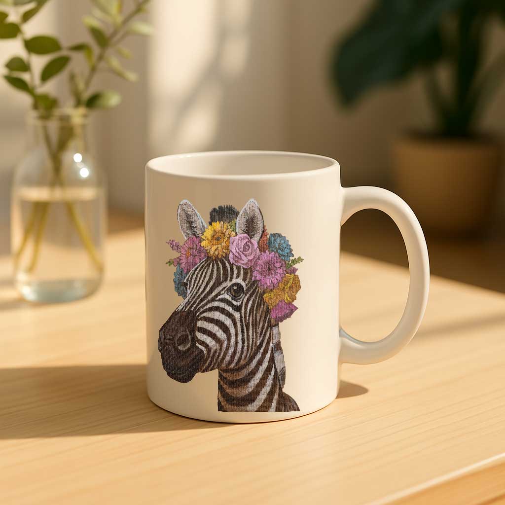 Clipart, Flower Child Zebra, Instant Download