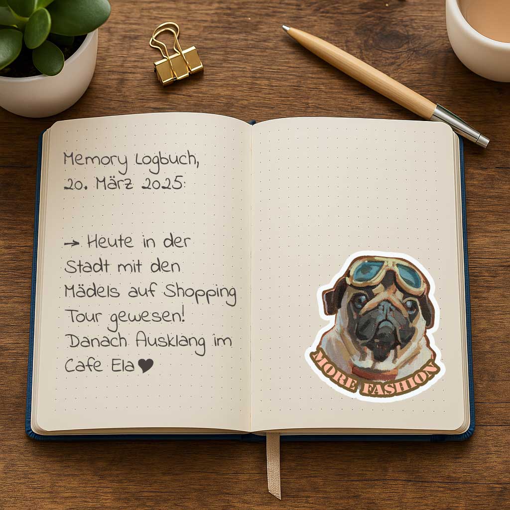 Clipart, Fashion Pug, with and without saying, Instant Download