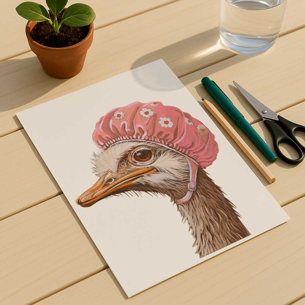 Clipart, Rhea with Bathing Cap, Instant Download
