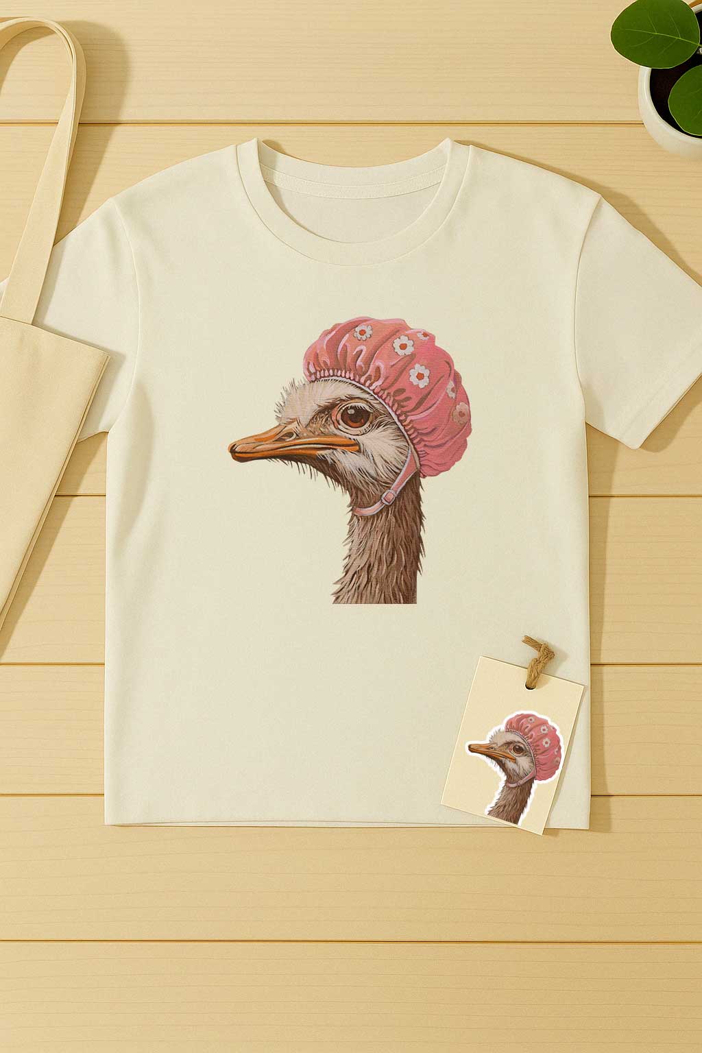Clipart, Rhea with Bathing Cap, Instant Download