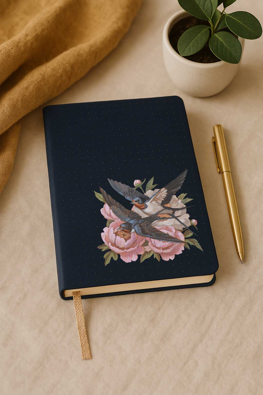 Clipart, Swallows with Flowers, Instant Download