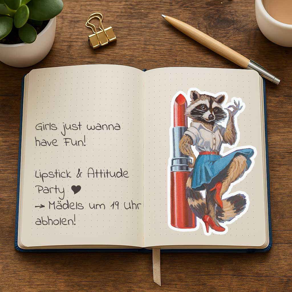 Clipart, lipstick and attitude, instant download