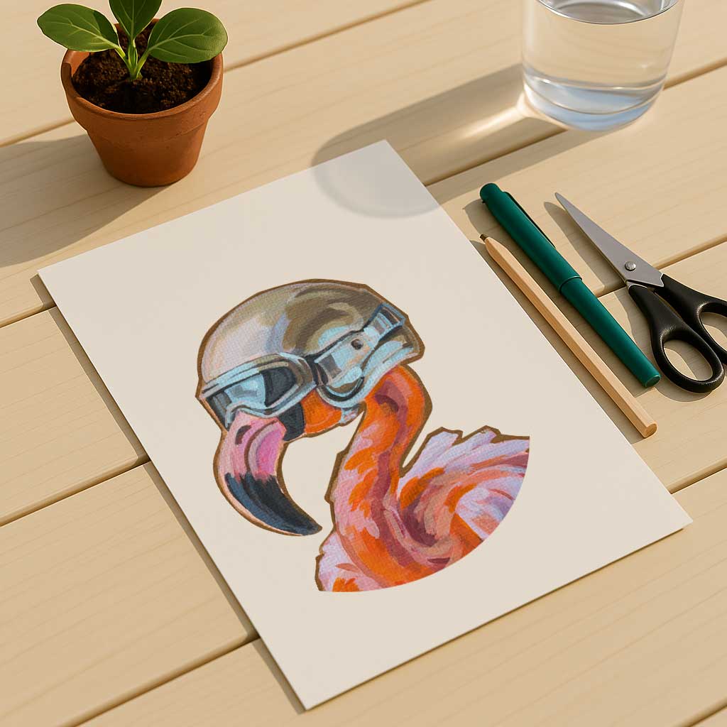 Clipart, Flamingo, with and without saying, Instant download
