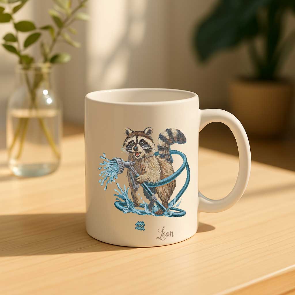 Clipart, Zodiac Sign Aquarius, Instant Download