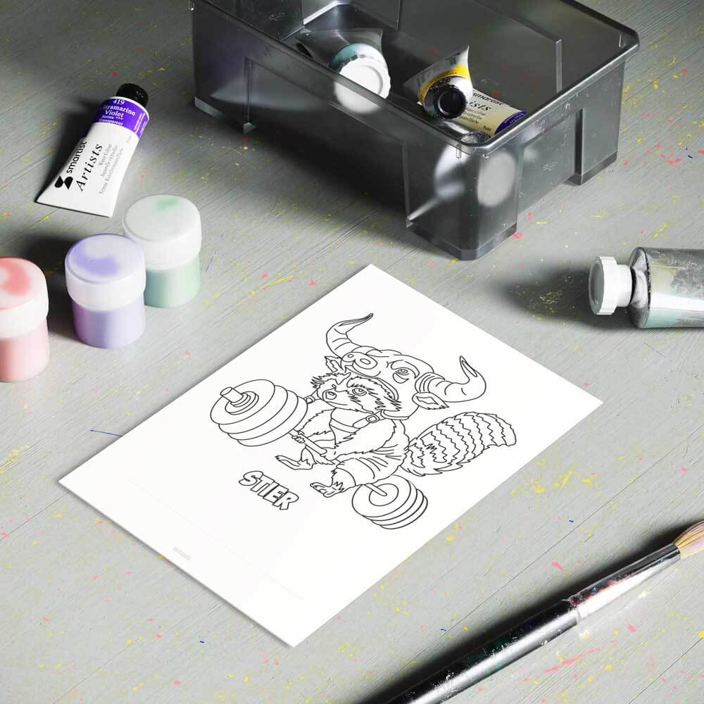 Coloring page for download, zodiac sign Taurus
