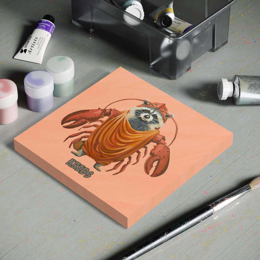Coloring page on canvas, zodiac sign Cancer