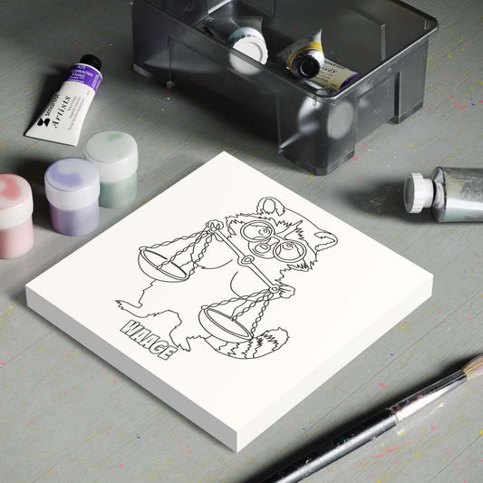 Coloring page on canvas, zodiac sign Libra