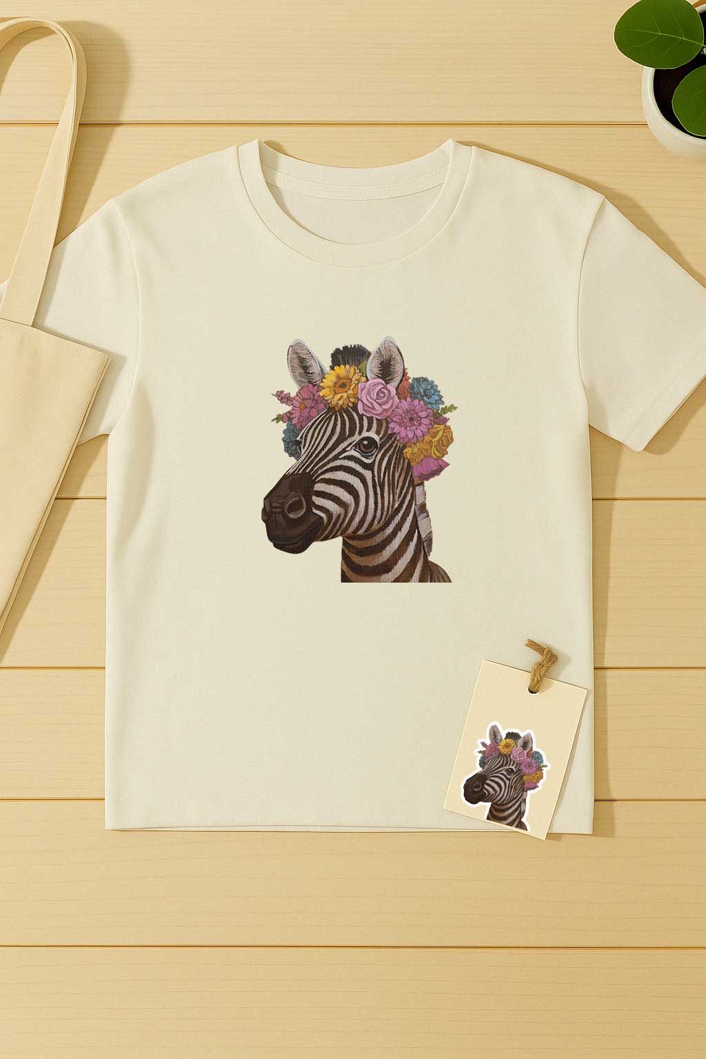 Clipart, Flower Child Zebra, Instant Download