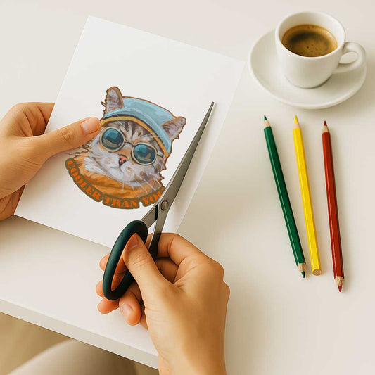 Clipart, Cool Cat, with and without saying, Instant Download