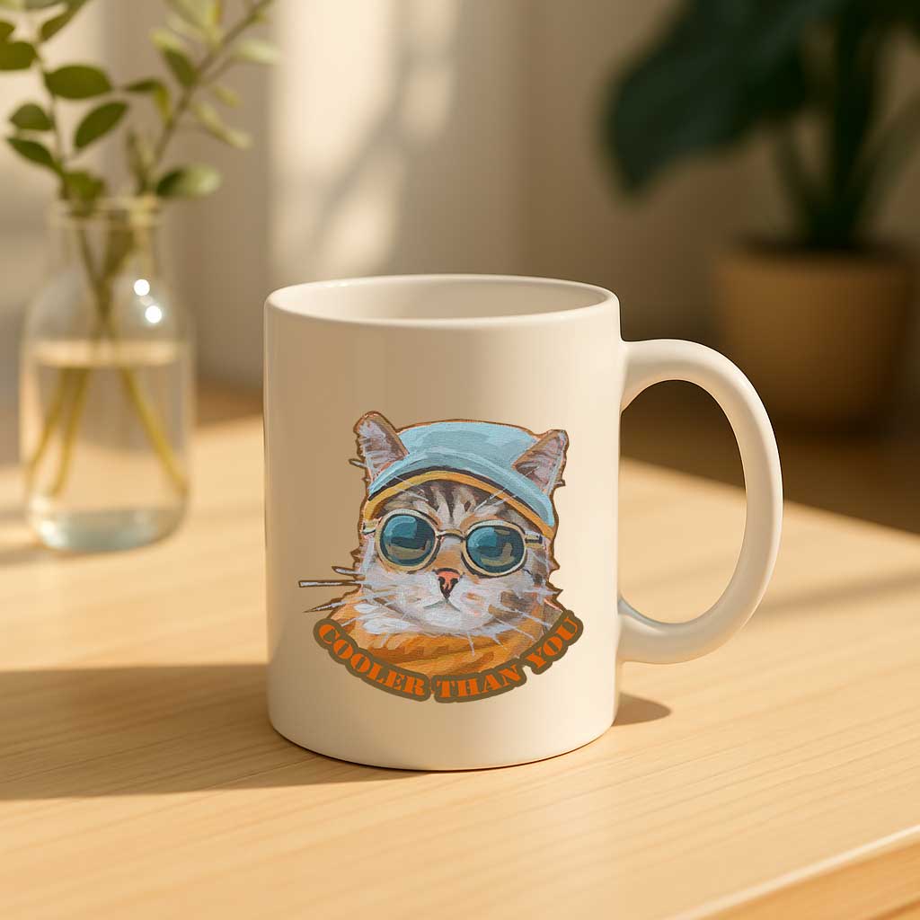 Clipart, Cool Cat, with and without saying, Instant Download