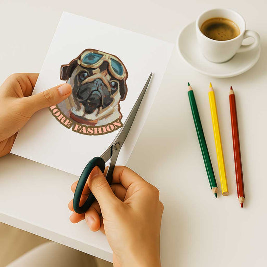 Clipart, Fashion Pug, with and without saying, Instant Download