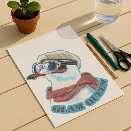 Clipart, seagull, with and without saying, instant download