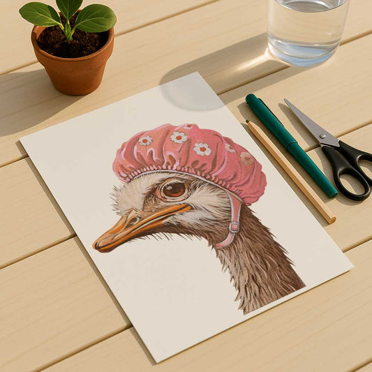 Clipart, Rhea with Bathing Cap, Instant Download