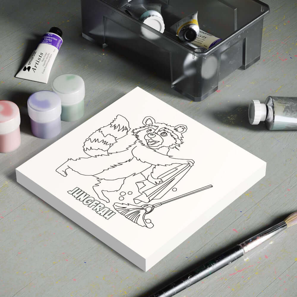 Coloring page on canvas, zodiac sign Virgo