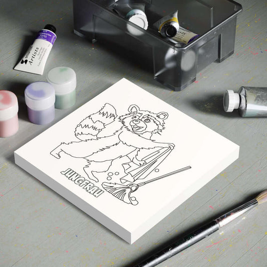 Coloring page on canvas, zodiac sign Virgo