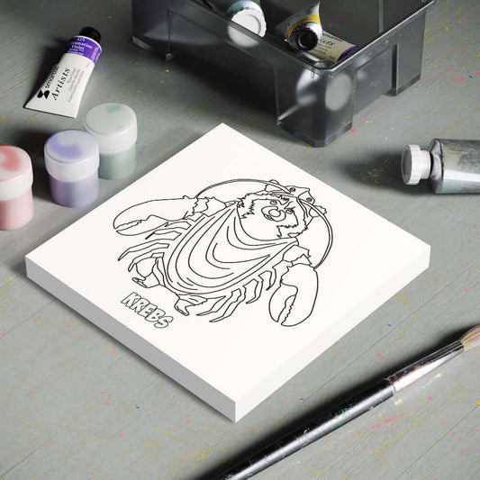 Coloring page on canvas, zodiac sign Cancer