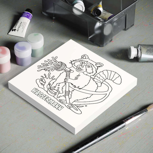 Coloring page on canvas, zodiac sign Aquarius
