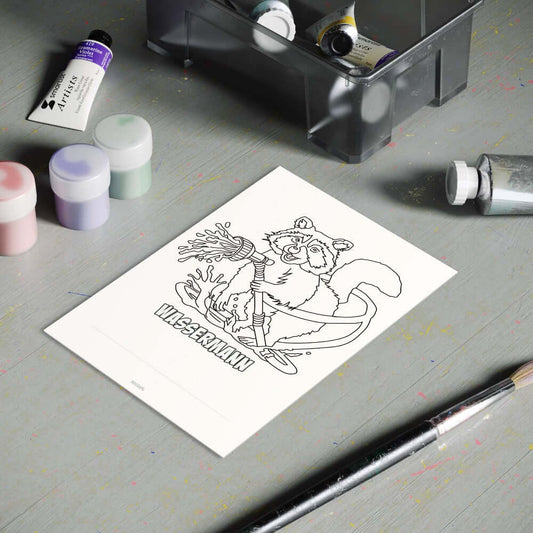 Coloring page for download, zodiac sign Aquarius