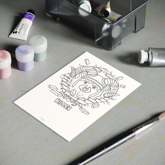 Coloring page for download, zodiac sign Aries