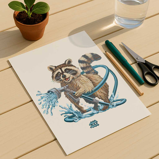 Clipart, Zodiac Sign Aquarius, Instant Download