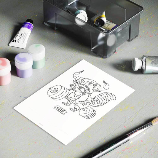 Coloring page for download, zodiac sign Taurus