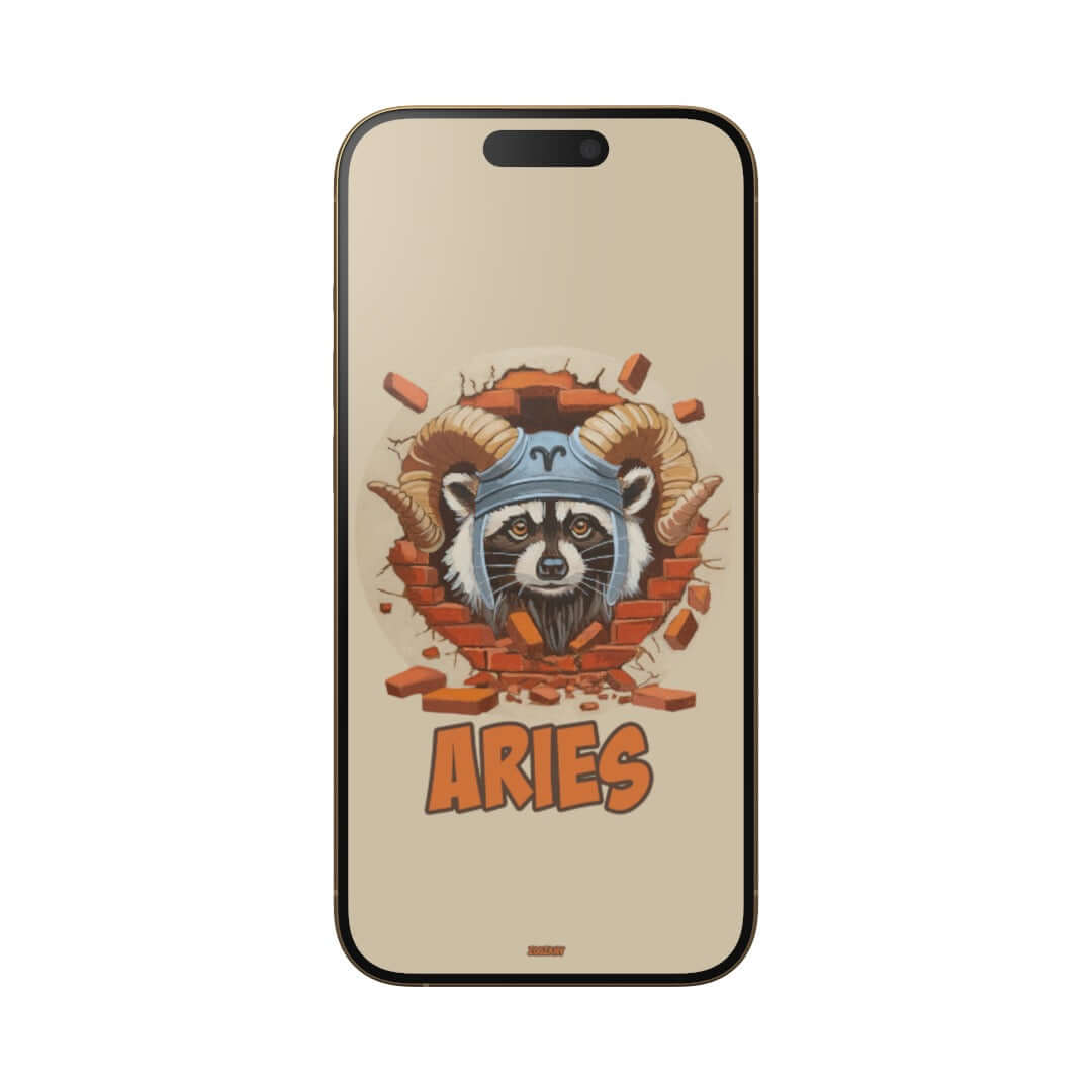 Mobile wallpapers in German and English | Zodiac sign Aries | Instant download